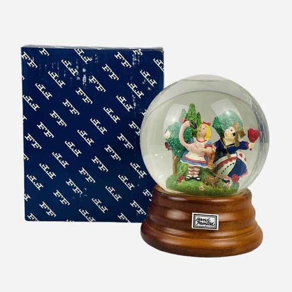 Vintage 1992 Fitz and Floyd Alice in Wonderland Musical Waterball Queen Hearts - Picture 1 of 17
